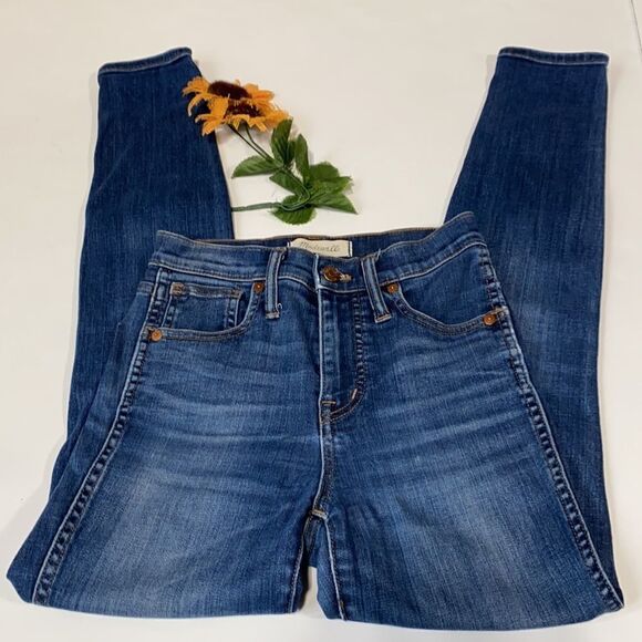 Madewell 10" High -Rise Skinny Stretch Ankle Jeans 23 - Picture 6 of 12